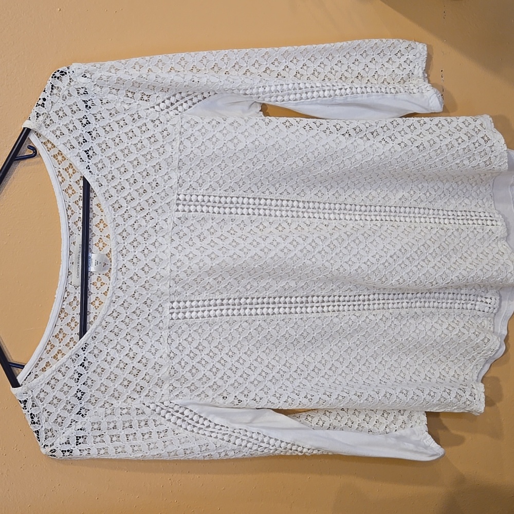 Canyon River Blues White Lace Women's Top